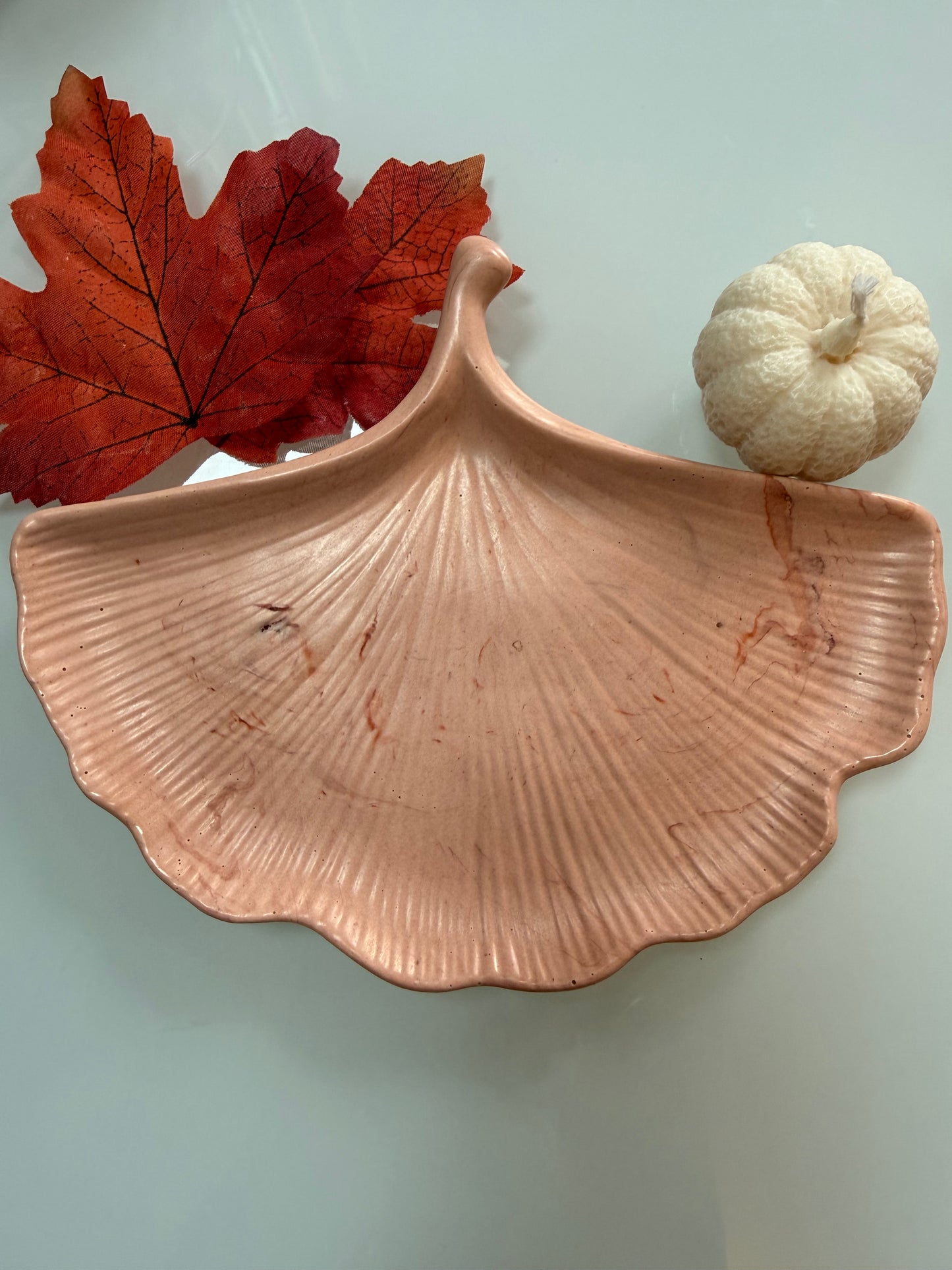 Plateau Jesmonite Feuille D’Automne